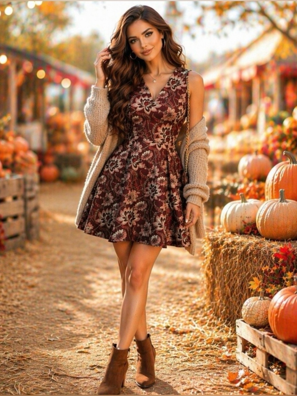 Francesca’s fit and flare floral Jacquard  Cocktail Dress…Burgandy.  Size XS.